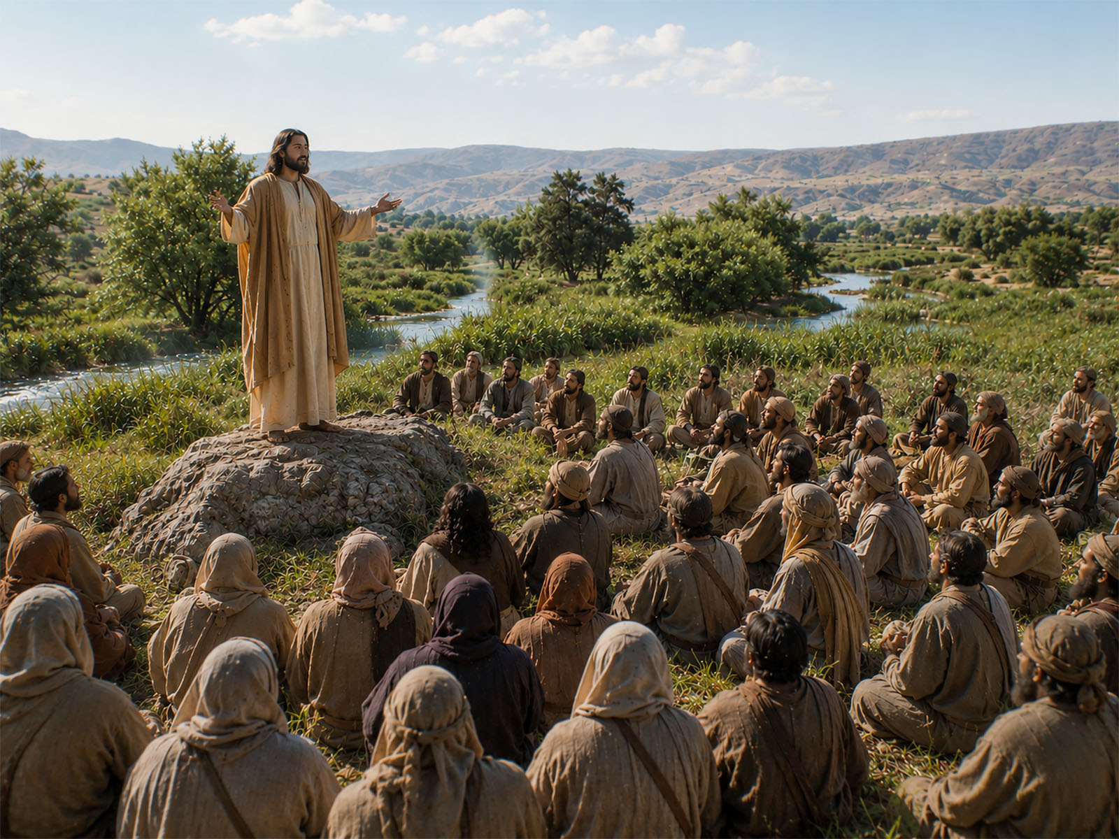 Jesus speaks to 500 people in Galilee